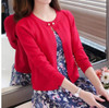 lollas New Solid Color Fashion Women Sweater Female Cardigan Thin Outerwear Summer Short Design Knit Long-sleeve Sweater