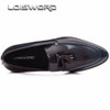 LOISWORD Black / wine red / blue loafers mens dress shoes genuine leather business shoes mens wedding shoes with tassel LOISWORD Black / wine red / blue loafers mens dress shoes genuine leather business shoes mens wedding shoes with tassel