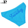 LOBBPAJA Lot 7 pcs Woman Underwear Cotton Weekdays Letter Printed Sexy Ladies Panties Briefs Intimates Lingerie Knickers Women