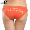 LOBBPAJA Lot 7 pcs Woman Underwear Cotton Weekdays Letter Printed Sexy Ladies Panties Briefs Intimates Lingerie Knickers Women