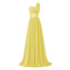 LLY6818Y#The new spring summer 2017 yellow one-shoulder long bride wedding party toast dress Bridesmaid Dresses cheap wholesale