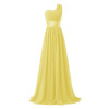 LLY6818Y#The new spring summer 2017 yellow one-shoulder long bride wedding party toast dress Bridesmaid Dresses cheap wholesale