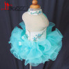 Liyatt Cheap Girls Pageant Dresses 2017 Beadings Organza Kids Prom Dress Lovely Halter Open Back Ball Gowns Party Gowns CP001