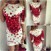 Fashion 2017 Summer Dress Sexy Casual Slim Micky Print Dress Package Hip Milk Silk Bodycon Dress Women Party Dresses Vestidos