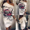 Fashion 2017 Summer Dress Sexy Casual Slim Micky Print Dress Package Hip Milk Silk Bodycon Dress Women Party Dresses Vestidos
