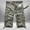 Fashion 2017 Summer broken flower man bermuda masculina cargo male tooling casual cotton loose camouflage beach short Trousers