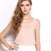 Fashion 2016 Summer Women Clothing Candy Color Sleeveless Women Blouses Chiffon Casual Blouse Shirt Tops Plus Size