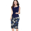 Fantaist Women Summer Sleeveless Button Flare Floral Print Elegant Business Party Formal Work Office Peplum Bodycon Pencil Dress Fantaist Women Summer Sleeveless Button Flare Floral Print Elegant Business Party Formal Work Office Peplum Bodycon Pencil Dress