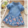 2017 Flower Girl Summer Princess Dress Kid Baby Party Wedding Pageant Denim Dresses Clothes