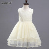 2017 Flower Girl Dresses Summer Baby Clothing Girls Princess Dress Children Show Lace Wedding Party Bow Dress for Kids White