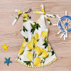 2017 Floral Toddler Kids Baby Girl Sleeveless Belt Yellow Bright Cute Dress Clothes Outfit