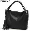 2017 First Layer Genuine Leather Guarantee Women Handbag Ladies Shoulder Cross Body Messenger Tote Bag Satchel Black/Coffee