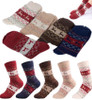 2017 Fashion Xmas Women Warm Soft Wool Christmas Snowflake Deer Long Thick Winter Socks Gift Hot Selling