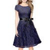 2017 Fashion Womens Summer Short Sleeve Dress Elegant Party Casual Plus Size  Bridesmaid Lace Dresses Bodycon Vestido Feminino