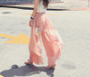 2017 Fashion Women's Summer elastic High waist Chiffon Loose Casual Bohemia Skirt Pants Capris Wide Leg Long Trousers