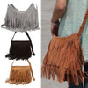 2017 Fashion Women's Suede Weave Tassel Shoulder Bag Messenger Bag Fringe Handbags LXX9