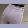 2017 Fashion Women's Slim Hole Jeans Female Embroidery Washed Denim Jeans High Stretch Candy Color Casual Pencil Pants  Feminino
