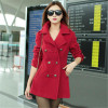 2017 Fashion Women Woolen Coat High Quality Slim Warm Woolen Jacket Coat Korean Style Deep Blue/Red