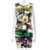 2017 Fashion Women Summer Sleeveless Bodycon Camouflage Cartoon Mouse Military Letter Print Sexy Mini Dress Vestido Curto Cortos