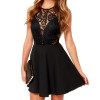 2017 Fashion Women Sexy Sleeveless Lace Dress V Back Party Dresses Hollow Out Black Mini Dress Girl Dresses 2017 Fashion Women Sexy Sleeveless Lace Dress V Back Party Dresses Hollow Out Black Mini Dress Girl Dresses