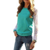 2017 Fashion Women Long Sleeve Lace Patchwork Blouses Casual Tunic Shirts Jumper Tops Blusas Femininas Camisas Mujer Plus Size