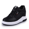 2017 Fashion Women Leather White Shoes Platform Lace Up Shoes Woman High Increasing Casual Flats Shoes For Lady Spring Autumn