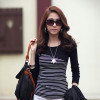 2017 Fashion Women Clothes Striped Long Sleeve Tops Women Clothing Shirts Cotton Casual Shirt Women Plus Size MN231