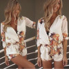 2017 Fashion Women Clubwear Chiffon Belt Playsuit Bodycon Floral Party Jumpsuit&Romper