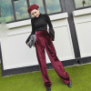2017 Fashion Velvet High Waist Wide Leg Pants Women Autumn Winter New Trousers Clothing Velour Baggy Loose Long Full Length New