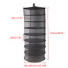 Mesh Collapsible Hanging Net Black Drying Rack Wardrobe Clothes Basket Laundry Storage Bag Herb Bud Drying Homeware 2FT 8 Layers