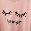 Merry Pretty New Summer Fashion Women Solid Pink Punk Style O-neck Short Sleeve T-shirt Letter &amp; Eyelash Printed Crop Top Tees
