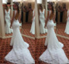 Mermaid V-neck Open Back Lace Long Train Sexy Vintage Formal Wedding Dresses 2018 Fashion Wedding Gowns Custom Made YB04