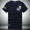 Mercerized cotton short sleeved t-shirt men casual summer t-shirt embroidery mens T-shirts 68wy