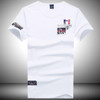Mercerized cotton short sleeved t-shirt men casual summer t-shirt embroidery mens T-shirts 68wy