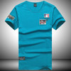 Mercerized cotton short sleeved t-shirt men casual summer t-shirt embroidery mens T-shirts 68wy