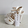 Meotina Hot Sale Fashion Summer Women Sandals Summer Heels Gladiator Party Platform Thin High Heels Female Cutout Yellow Shoes