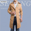 Mens Woolen Overcoats 2017 New Cool Mens Coats Winter Thick Double-Breasted Coat Long Section Winter Coat Men Wool Men XXXL
