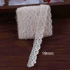 FENGRISE Apparel Sewing Fabric 5 Yards DIY Ivory Cream Black Trim Cotton Crocheted Lace Fabric Ribbon Handmade Accessories Craft