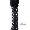 FENGRISE Apparel Sewing Fabric 5 Yards DIY Ivory Cream Black Trim Cotton Crocheted Lace Fabric Ribbon Handmade Accessories Craft