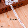 FENGRISE Apparel Sewing Fabric 5 Yards DIY Ivory Cream Black Trim Cotton Crocheted Lace Fabric Ribbon Handmade Accessories Craft