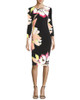 Fenghua Fashion Elegant Summer Dress Women 2018 Spring Long Sleeve Foral Dress Vintage Sexy Work Office Party Bodycon Dresses