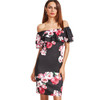 Fenghua Summer Dress Women 2017 Party Elegant Sexy Slim Casual Dresses Slim Floral Off Shoulder Dress Bodycon Vestidos DS032