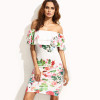 Fenghua Summer Dress Women 2017 Party Elegant Sexy Slim Casual Dresses Slim Floral Off Shoulder Dress Bodycon Vestidos DS032