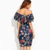 Fenghua Summer Dress Women 2017 Party Elegant Sexy Slim Casual Dresses Slim Floral Off Shoulder Dress Bodycon Vestidos DS032