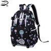 FengDong waterproof fabric school bags for girls cute butterfly decoration usb backpack laptop bag 15.6 schoolbag girl book bag