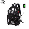 FengDong waterproof fabric school bags for girls cute butterfly decoration usb backpack laptop bag 15.6 schoolbag girl book bag