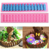 Fence Silicone Fondant Cake Molds Chocolate Soap Mould Kitchen Baking Clay Mould Sugarcraft Decoration Tool Bakeware
