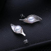 FENASY Pearl Jewelry,Pink Jewelry Sets for Women Natural Pearl leaves Necklace/Earring,earings fashion jewelry box christmas