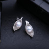 FENASY Pearl Jewelry,Pink Jewelry Sets for Women Natural Pearl leaves Necklace/Earring,earings fashion jewelry box christmas