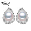 FENASY pearl jewelry , natural pearl earrings freshwater pearls sterling silver jewelry bohemian charms Stud Earrings Geometric